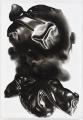 Peter Hock: Morphot, 2016, Reißkohle auf Papier, 150 x 100 cm
